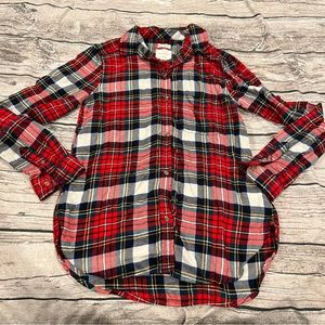 AEO Ahh-mazingly Soft Boyfriend Flannel in Classic Plaid Size XS